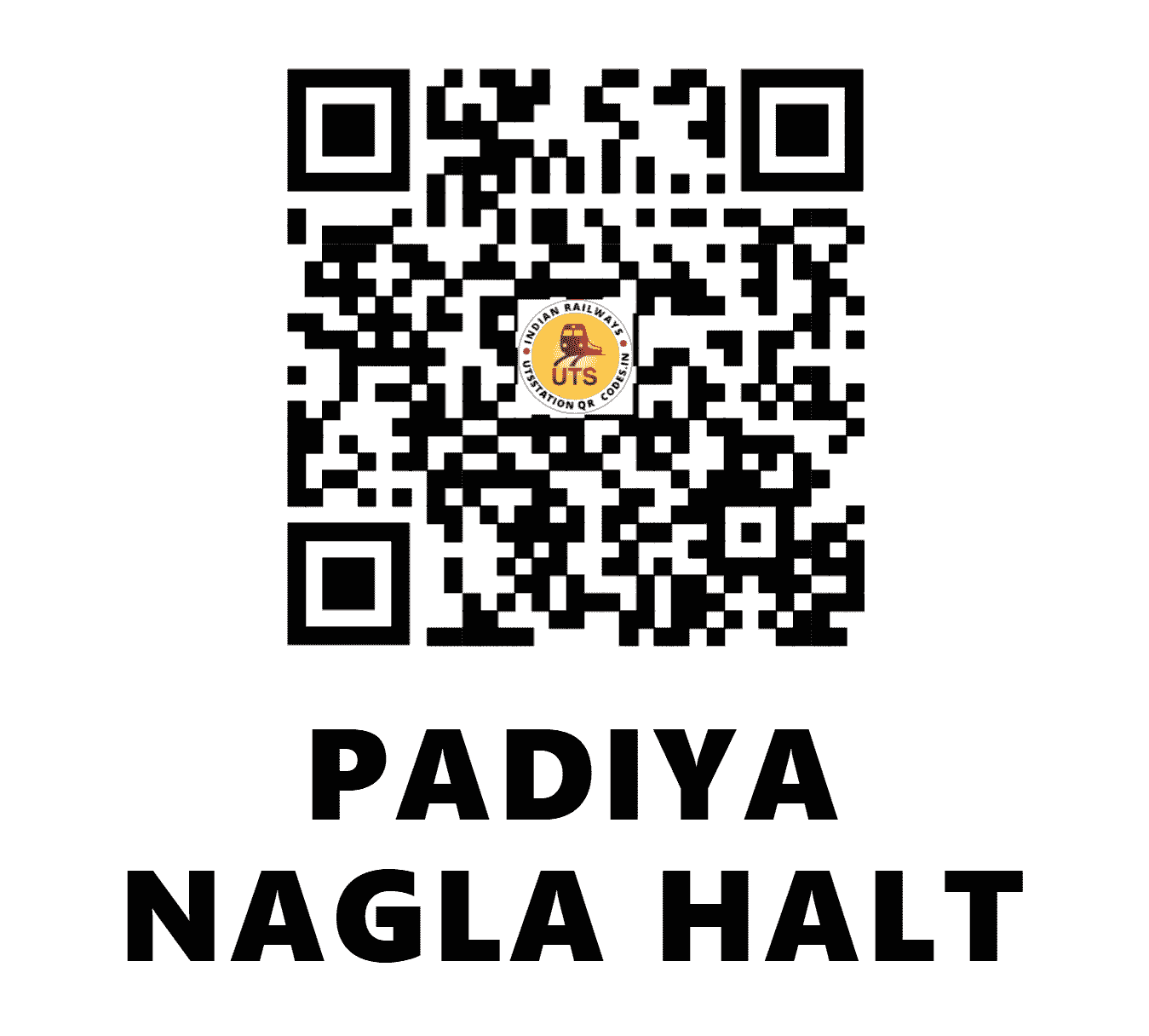 UTS QR Code for PADIYA NAGLA HALT - PAQ - NE (UTTAR PRADESH)